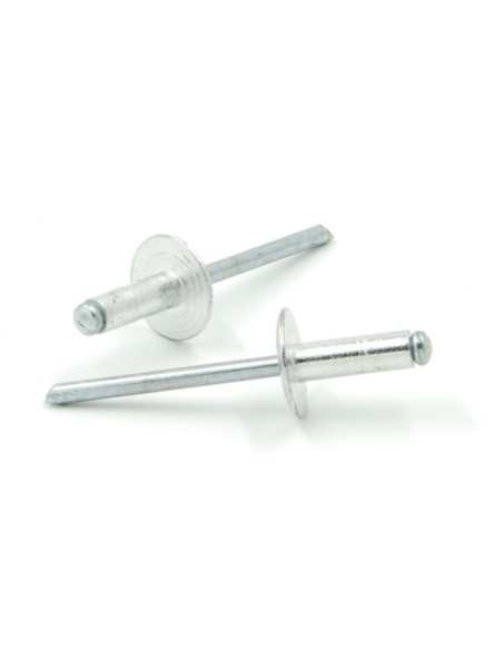 Rivetti a strappo STANDARD Alluminio/Acciaio Testa Larga 9.5mm 3.2x8.0mm - Box da 500 pezzi