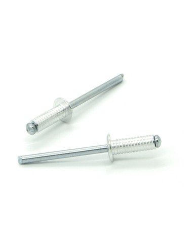 Rivetti a strappo RULLATI Alluminio/Acciaio Testa Tonda 4.0x16.0mm - Box da 500 pezzi
