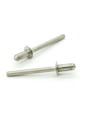 Rivetti a strappo TUDINOX Inox A2/Inox A2 Testa Tonda 4.8x15.5mm - Box da 500 pezzi