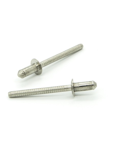 Rivetti a strappo TUDINOX Inox A2/Inox A2 Testa Tonda 4.8x15.5mm - Box da 500 pezzi