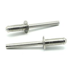 Rivetti a strappo TUDINOX EXTRA Inox A2/Inox A2 Testa Tonda 6.4x20.8mm - Box da 200 pezzi