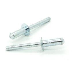 Rivetti a strappo TUDIBULB EXTRA Acciaio/Acciaio Testa Tonda 6.4x17.3mm - Box da 200 pezzi