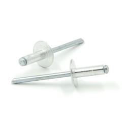 Rivetti a strappo STANDARD Alluminio/Acciaio Testa Larga 9.5mm 3.2x18.0mm - Box da 500 pezzi