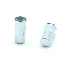 Inserti Filettati in Acciaio Testa Ridotta a Filo con corpo Semi Esagonale cieco M6 grip da 0.5-3.0mm - Box da 500 pezzi