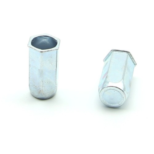 Inserti Filettati in Acciaio Testa Ridotta a Filo con corpo Esagonale cieco M4 grip da 0.5-3.0mm - Box da 1000 pezzi