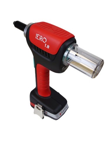 Rivettatrice professionale a batteria IERO T.0 per Rivetti a 3 Ali con guarnizione EPDM IERO SOLAR da 5,2mm a 7,8mm (con 2 batte