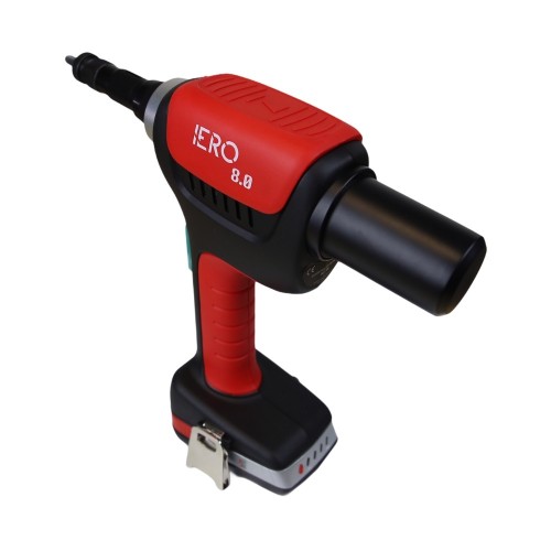 Battery riveting Tool IERO 8.0 for rivetnuts from M3 to M8 (2 batteries). Brushless motor