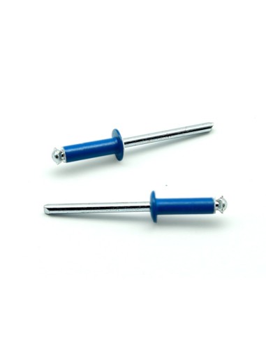 PAINTED Blind Rivets TRAFFIC BLUE RAL 5017 Aluminium/Steel Dome Head 4.8x12.0mm - box 500 pcs