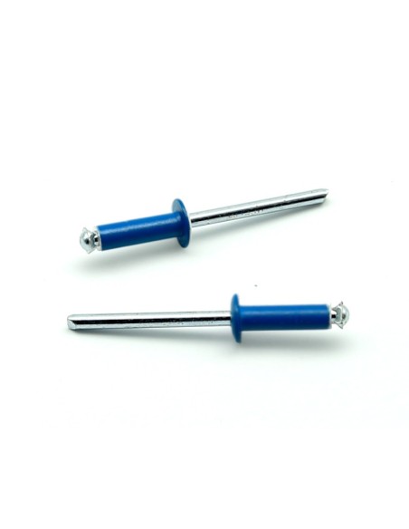 PAINTED Blind Rivets TRAFFIC BLUE RAL 5017 Aluminium/Steel Dome Head 4.8x12.0mm - box 500 pcs