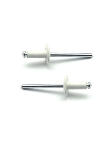 Rivetti a strappo STANDARD Alluminio/Acciaio Testa Larga 14mm Verniciato RAL 9003 4.8x20.0mm - Box da 500 pezzi