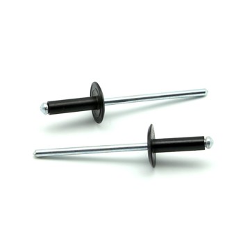 Rivetti a strappo STANDARD Alluminio/Acciaio Testa Larga 14mm Verniciato RAL 9005 4.8x20.0mm - Box da 500 pezzi