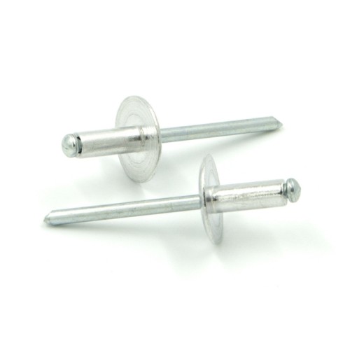 Rivetti a strappo STANDARD Alluminio/Acciaio Testa Extra Larga 16mm 4.8x12.0mm - Box da 250 pezzi
