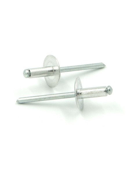Rivetti a strappo STANDARD Alluminio/Acciaio Testa Extra Larga 16mm 4.8x18.0mm - Box da 250 pezzi