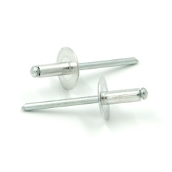 Rivetti a strappo STANDARD Alluminio/Acciaio Testa Extra Larga 16mm 4.8x35.0mm - Box da 200 pezzi