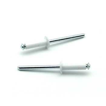 Rivetti a strappo RISTAR A FIORE Alluminio/Acciaio Testa Tonda Verniciato RAL 9003 4.0x8.0mm - Box da 1000 pezzi