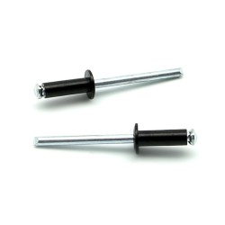 Rivetti a strappo RISTAR A FIORE Alluminio/Acciaio Testa Tonda Verniciato RAL 9005 4.0x8.0mm - Box da 1000 pezzi