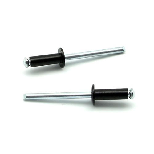 Rivetti a strappo RISTAR A FIORE Alluminio/Acciaio Testa Tonda Verniciato RAL 9005 4.0x10.0mm - Box da 1000 pezzi