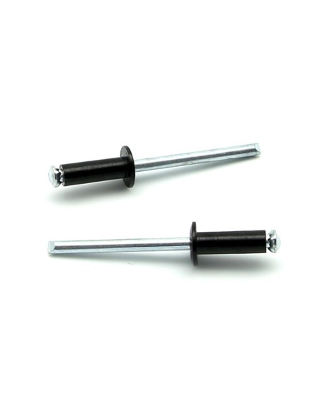Rivetti a strappo RISTAR A FIORE Alluminio/Acciaio Testa Tonda Verniciato RAL 9005 4.0x12.0mm - Box da 500 pezzi
