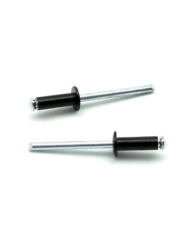 Rivetti a strappo RISTAR A FIORE Alluminio/Acciaio Testa Tonda Verniciato RAL 9005 4.0x16.0mm - Box da 500 pezzi