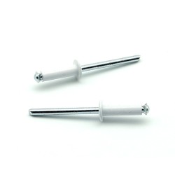 Rivetti a strappo RISTAR A FIORE Alluminio/Acciaio Testa Tonda Verniciato RAL 9003 4.8x20.0mm - Box da 500 pezzi