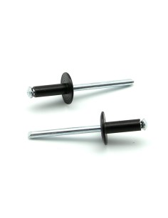 Rivetti a strappo RISTAR A FIORE Alluminio/Acciaio Testa Larga 14mm Verniciato RAL 9005 4.8x16.0mm - Box da 250 pezzi