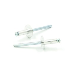 Rivetti a strappo RISTAR A FIORE Alluminio/Acciaio Testa Larga 12mm 4.0x8.0mm - Box da 500 pezzi