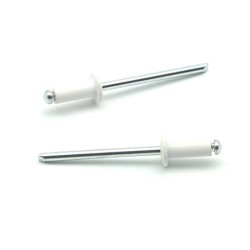 Rivetti a strappo STANDARD Alluminio/Acciaio Testa Tonda Verniciato RAL 9010 3.2x10.0mm ISO15977 - Box da 1000 pezzi