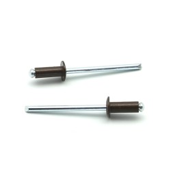Rivetti a strappo STANDARD Alluminio/Acciaio Testa Tonda Verniciato RAL 8014 3.2x12.0mm ISO15977 - Box da 1000 pezzi