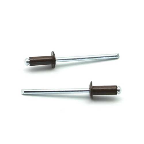 Rivetti a strappo STANDARD Alluminio/Acciaio Testa Tonda Verniciato RAL 8014 4.0x8.0mm ISO15977 - Box da 1000 pezzi