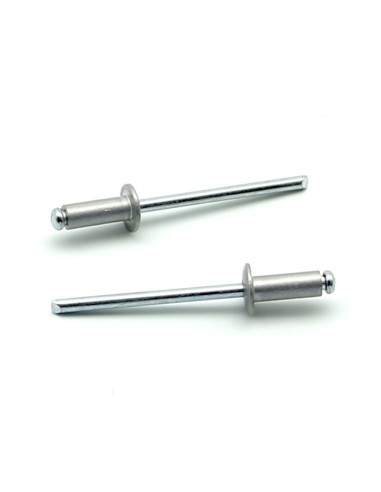 Rivetti a strappo STANDARD Alluminio/Acciaio Testa Tonda Verniciato RAL 9006 4.0x12.0mm ISO15977 - Box da 500 pezzi