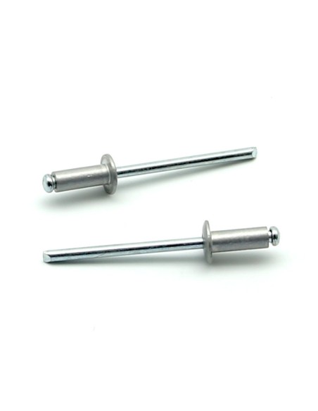 Rivetti a strappo STANDARD Alluminio/Acciaio Testa Tonda Verniciato RAL 9006 4.0x12.0mm ISO15977 - Box da 500 pezzi