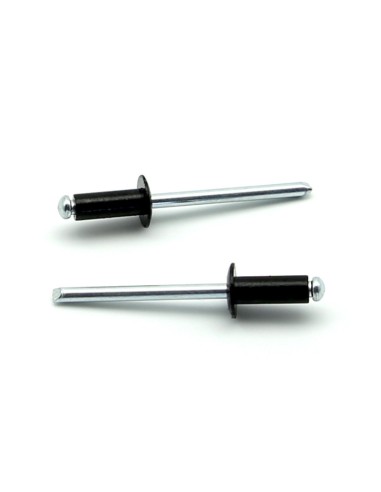 Rivetti a strappo STANDARD Alluminio/Acciaio Testa Tonda Verniciato RAL 9005 4.8x8.0mm ISO15977 - Box da 500 pezzi