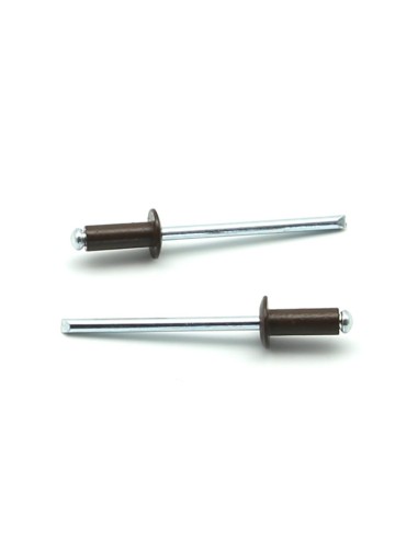 Rivetti a strappo STANDARD Alluminio/Acciaio Testa Tonda Verniciato RAL 8014 4.8x12.0mm ISO15977 - Box da 500 pezzi