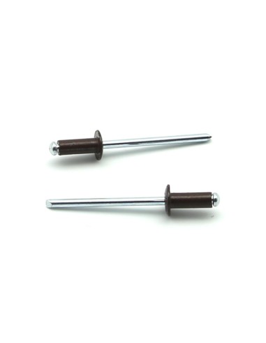 Rivetti a strappo STANDARD Alluminio/Acciaio Testa Tonda Verniciato RAL 8017 4.8x12.0mm ISO15977 - Box da 500 pezzi