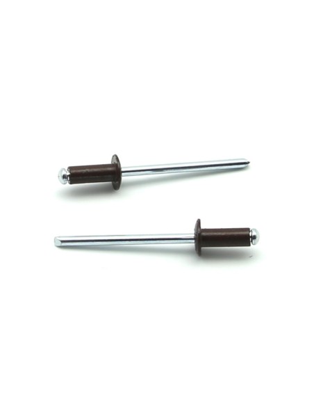 Rivetti a strappo STANDARD Alluminio/Acciaio Testa Tonda Verniciato RAL 8017 4.8x12.0mm ISO15977 - Box da 500 pezzi