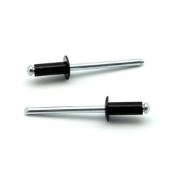 Rivetti a strappo STANDARD Alluminio/Acciaio Testa Tonda Verniciato RAL 9005 4.8x25.0mm ISO15977 - Box da 250 pezzi