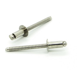 Rivetti a strappo STANDARD Inox A2/Inox A2 Testa Tonda 5.0x20.0mm ISO15983 - Box da 500 pezzi