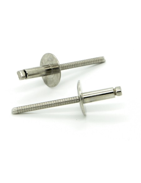 Rivetti a strappo STANDARD Inox A2/Inox A2 Testa Extra Larga 16mm 5.0x20.5mm - Box da 250 pezzi