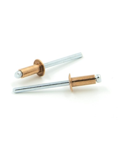 Rivetti a strappo STANDARD Rame/Acciaio Testa Tonda 3.0x6.0mm ISO16582 - Box da 1000 pezzi