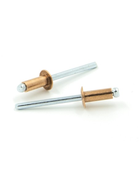 Rivetti a strappo STANDARD Rame/Acciaio Testa Tonda 4.0x10.0mm ISO16582 - Box da 1000 pezzi