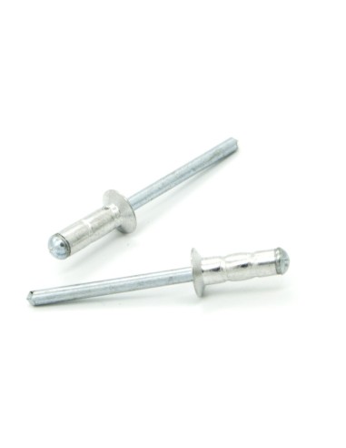 Rivetti A Strappo A Fiore In Alluminio - 4.8x50 Mm - Confezione Da 200 Pz - Per Serramenti E Lavorazioni Meccaniche