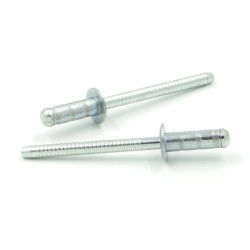 Rivetti a strappo MULTIGRIP Acciaio/Acciaio Testa Tonda 4.0x12.0mm - Box da 500 pezzi