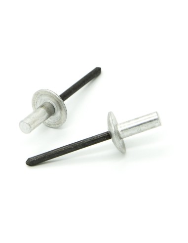 Rivetti a strappo TENUTA STAGNA Alluminio/Acciaio Testa Larga 14mm 4.8x13.0mm - Box da 250 pezzi