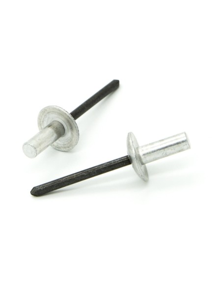 Rivetti a strappo TENUTA STAGNA Alluminio/Acciaio Testa Larga 14mm 4.8x13.0mm - Box da 250 pezzi