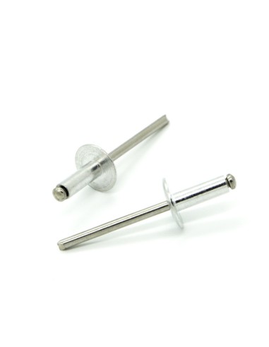 Rivetti a strappo STANDARD Alluminio/Inox A2 Testa Larga 14mm 4.8x12.0mm - Box da 250 pezzi
